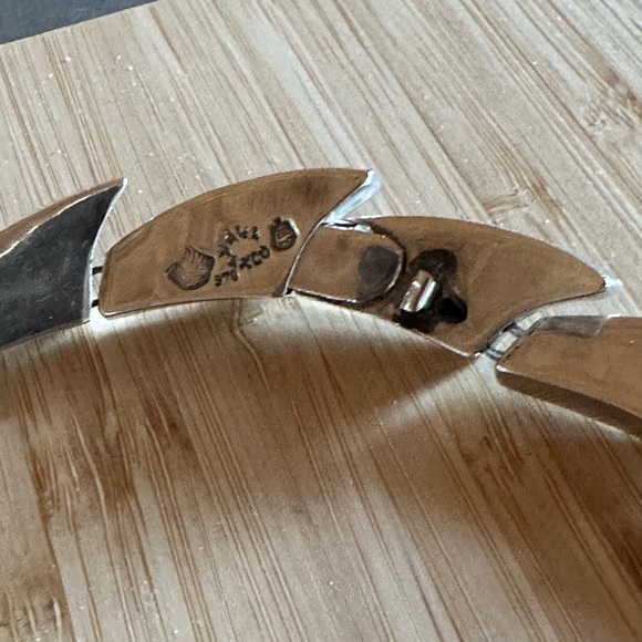 VINTAGE TAXCO MEXICAN SILVER 16” STATEMENT NECKLACE - Picture 5 of 9